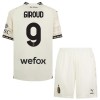 Original Trikotsatz AC Mailand Olivier Giroud 9 4.trikot 2023-24 Weiße Für Kinder